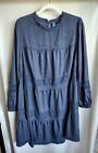 Old Navy Prairie 3X Dress, L Sleeve Lightweight Ruffle,Lace, Knee Length Cottage