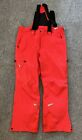 Spyder Mens XL Red Cargo Canvas Bib Ski Snowboard Pants