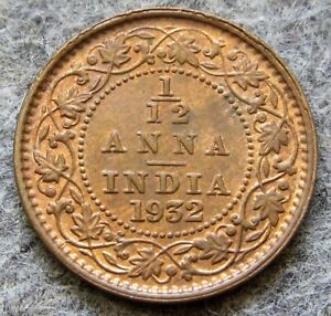 INDIA BRITISH GEORGE V 1932 1/12 ANNA, Calcutta MINT, UNC km# 509