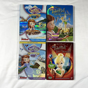 Disney The First DVD Lot Tinkerbell Lost Treasure Great Fairy Rescue Lot 4
