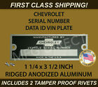 SERIAL NUMBER CHEVY ID TAG CHEVROLET DOOR DATA PLATE CUSTOM IDENTIFICATION USA (For: 1950 Chevrolet)