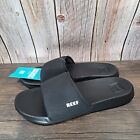 Reef One Slide Sandals Men's Size 8 All Black (NWT)