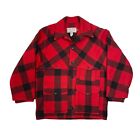 Vintage Filson Buffalo Plaid Red Double Mackinaw Wool Jacket Size 42 Style 83