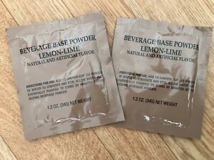 2x Original USA US MRE Beverage Base Powders - Lemon Lime NEW ORIGINAL PACKAGING - VITAMIN C