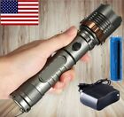 Rechargeable 99000000lm LED Flashlight Tactical Police Super Bright Torch Zoom