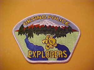 ORTING WASHINGTON EXPLORES  POLICE PATCH SHOULDER SIZE UNUSED