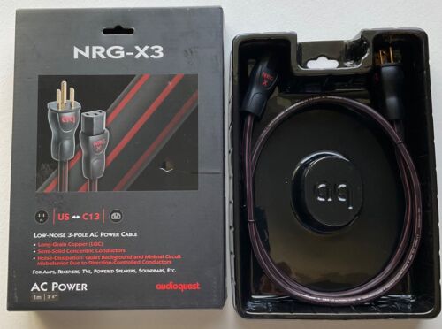 AudioQuest NRG-X3 Power Cord - 1 Meter - New - Open Box - Authorized Dealer
