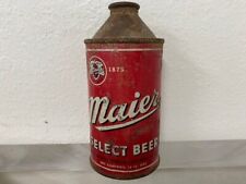 Maier Select Beer Cone Top BEER CAN  - Maier Brewing Co Los Angeles, SOLID CAN.