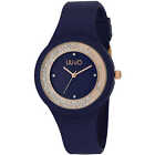 Womens Wristwatch LIU JO Luxury DANCING SPORT TLJ1761 Silicone Blue Swarovski