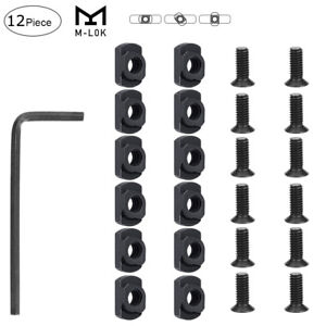 12 Pack M-LOK Screw and Nut Replacement Set for Rail Sections