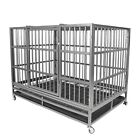 47 Inch Heavy Duty Dog Crate Metal Cage Kennel High Anxiety Pet Cage