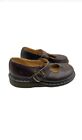 Dr. Martens Chunky Brown Leather Mary Jane Shoes Made in England Y2K 9 8.5