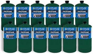 Whip It 12 pk Propane 16 Oz 1 lb GAS Fuel Cylinder Camping Not Coleman Tank BBQ
