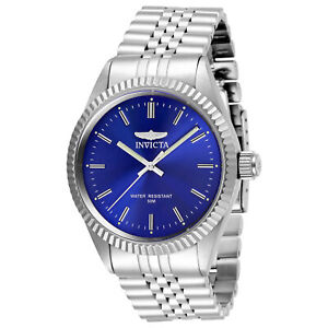Invicta Men's Watch Specialty Quartz Blue Dial Silver Tone Steel Bracelet 29375