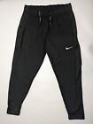 Nike Therma Womens Large Essential Warm Running Pants Taper Joggers Zip Pockets