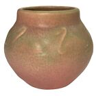 Antique Vintage 1918 Rookwood Pottery 2097 Vellum Pink Green Swans Cabinet Vase