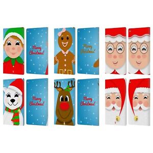 HEAD CASE DESIGNS JOLLY CHRISTMAS LEATHER BOOK WALLET CASE COVER FOR AMAZON FIRE