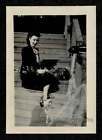 New ListingDOUBLE EXPOSURE WOMAN WOODEN STEPS OLD/VINTAGE PHOTO SNAPSHOT- M289