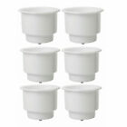 6 Pack Boat Plastic Cup Drink Can Holder with Drain for Marine RV Car Pontoon