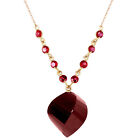 16.25 CTW 14K Solid gold fine Life Is A Dream Ruby Necklace 16-24