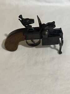 Vintage Tinder Flintlock Pistol Gun Table Lighter Works
