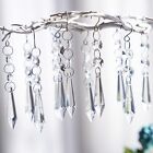 20 Pcs 55mm Clear Chandelier Icicle Crystals Prisms Replacement for Lamp Decor