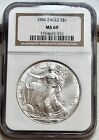 1996  AMERICAN SILVER EAGLE   NGC  MS69   SPOTTY