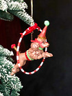 Katherine's Collection Poodle Dog and Hoop Christmas Ornament 28-628104 Brown