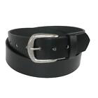 New Boston Leather Men's Big & Tall Leather Stretch Belt with Hidden Elastic