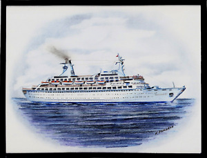 Original Art Work ...mv PACIFIC PRINCESS ....cruise ship... Princess Cruises