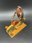 Vintage Taxidermy Frog Bullfrog Riding  Motorcycle Bike Folk Art Desk Pen Holder