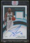 2021-22 Immaculate Collection Platinum Patch Auto Tony Parker 9/9 Jersey #