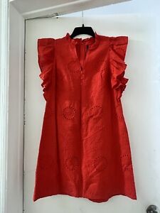 NEW Vince Camuto Red Eyelet Dress, Size 6