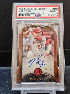 New Listing2022 TOPPS MUSEUM COLLECTION MIKE TROUT COOPER AUTOGRAPH AUTO #D 49/50 PSA 8