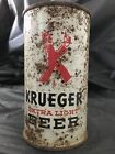 Krueger Extra Light Beer, FT, Empty Outdoor Can, Large Hole