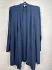 CAbi Womens  Rayon Blend Cardigan Open Front  Waterfall Size XLarge  Navy Blue