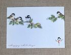 Elizabeth Brownd Winter Birds Holly Berries Embossed Holiday Xmas Greeting Card