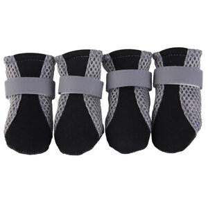 4pcs Cute Dog Shoes Puppy Teddy Boots Soft Sole Anti-slip Sneaker for Small Dog