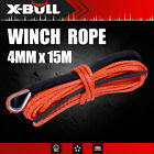 X-BULL 1/6''x50' 8000LBS Winch Synthetic Rope Line Recovery Cable Orange