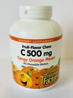 Natural Factors Vitamin C 500mg Tangy Orange Flavor 90 Chewable wafers Exp 9/27