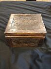 vintage hand carved wood box with fish from Liberia 7