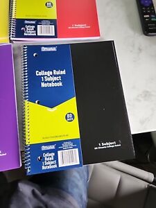 College Ruled 1 Subject Notebook