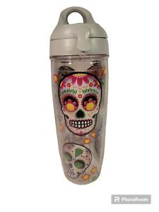 Tervis Sugar Skull Tumbler 24 Oz Mexican Day Dead Fkip Top BPA Free