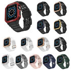 40/44/41/45mm TPU Sport Band Strap+PC Case for Apple Watch Series 9 8 7 6 5 4 SE
