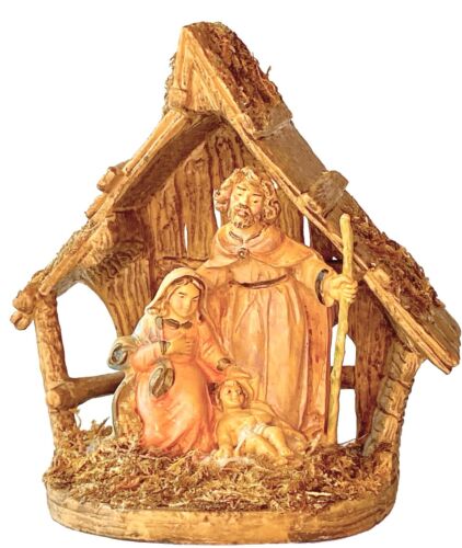 New Listing1980’s Fontanini Nativity Scene (Presepio) Stable Manger Italy Mary Joseph Jesus