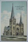 Rice Lake WI St. Joseph's Church Building Old 1908 Wisconsin Postcard
