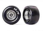 Traxxas Drag Slash Mickey Thompson Rear Black & Chrome Tires & Wheels