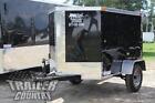 NEW 2024 4x6 4 x 6 V-Nosed Enclosed Cargo Motorcycle Bike Trailer