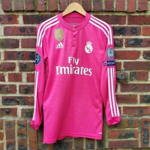 Adidas Ronaldo #7 Real Madrid UCL 2014/15 Long Sleeve Away Pink Soccer Jersey