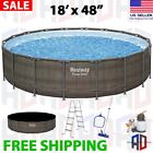 Power Steel Above Ground Pool Set 18 x 48 Sand Filter Durable Construction NEW